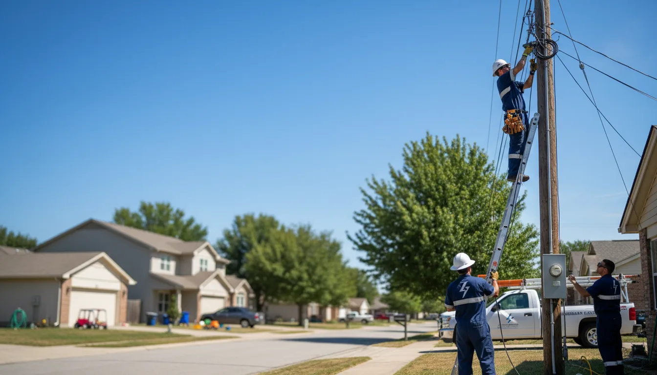 Residential electrician providing installation services in Burbank, OH